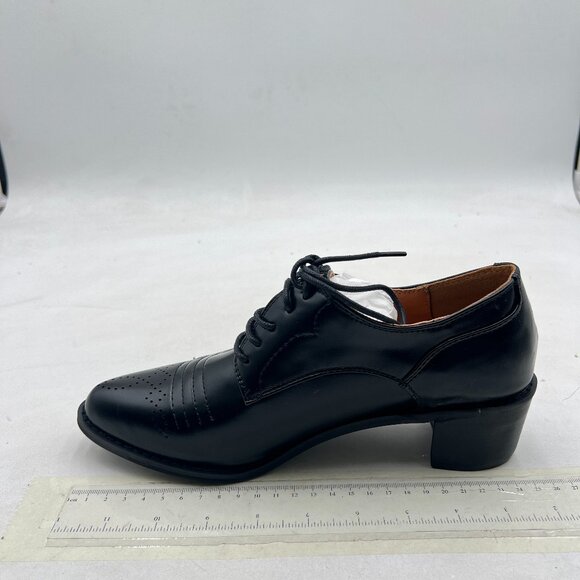 Black Men\'s Stylish Closed Cap Toe Low Heel Derby Oxfords Lace-Up Comfort Shoes main image 4
